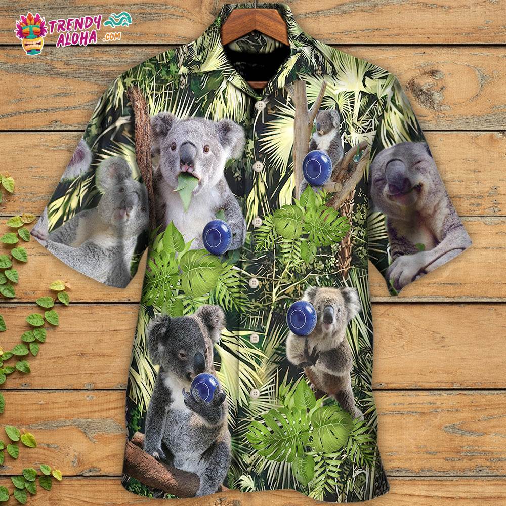 Lawn Bowling Koala In Jungle Play Lawn Bowling Hawaiian Shirt – Trendy Aloha