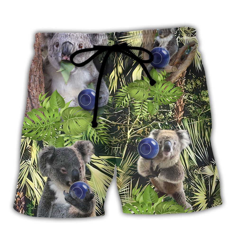Lawn Bowling Koala In Jungle Play Lawn Bowling Trendy Aloha Hawaiian Beach Shorts Lawn Bowling Koala In Jungle Play Lawn Bowling Trendy Aloha Hawaiian Beach Shorts