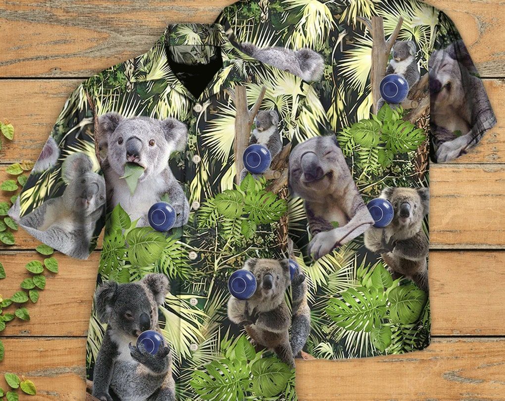 Lawn Bowling Koala In Jungle Play Lawn Bowling – Trendy Hawaiian Shirt, Aloha Short Sleeve Button Down, Gift For Family, Funny Trendy Hawaiian Shirt.