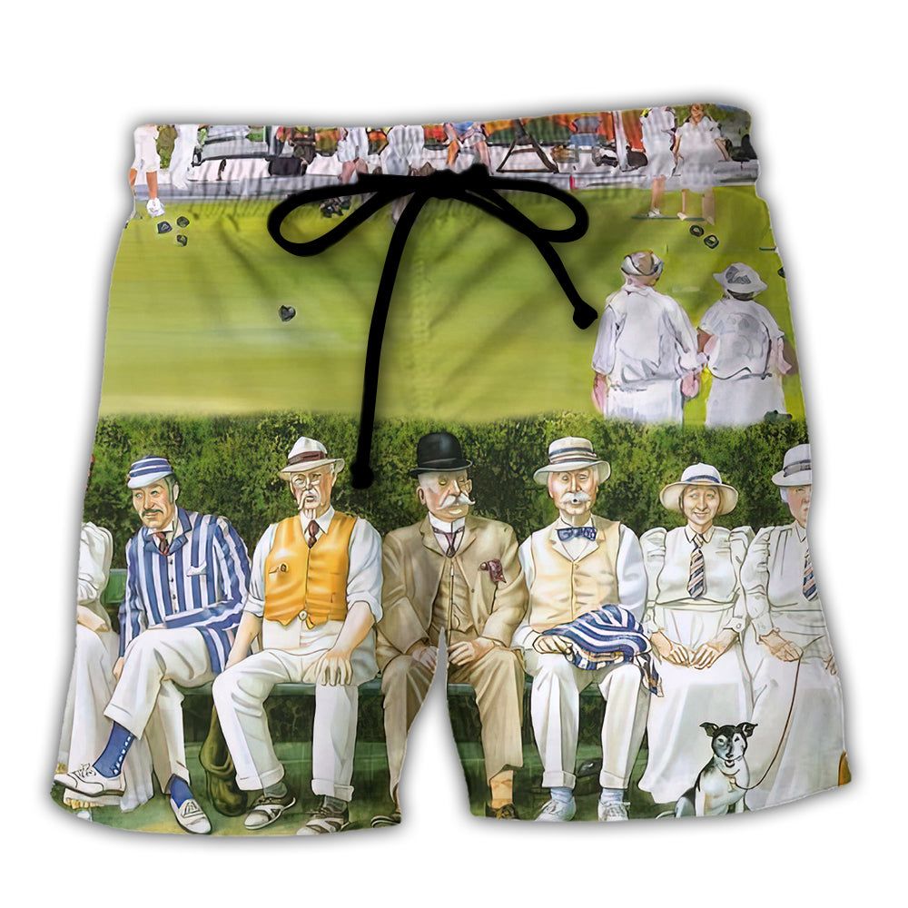 Lawn Bowling This Is My Family Trendy Aloha Hawaiian Beach Shorts Lawn Bowling This Is My Family Trendy Aloha Hawaiian Beach Shorts