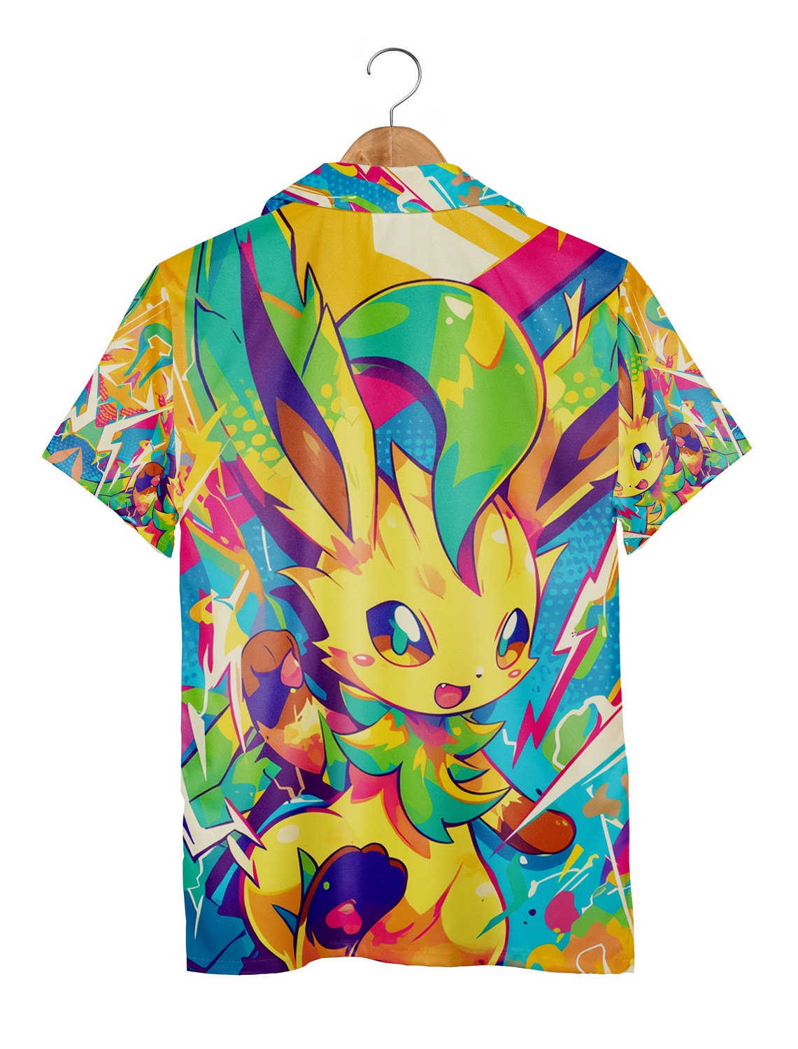 Leafeon Pokemon Hawaiian Shirt, Eevee Evolution Aloha Beach Shirt Pokemon Lover Gift