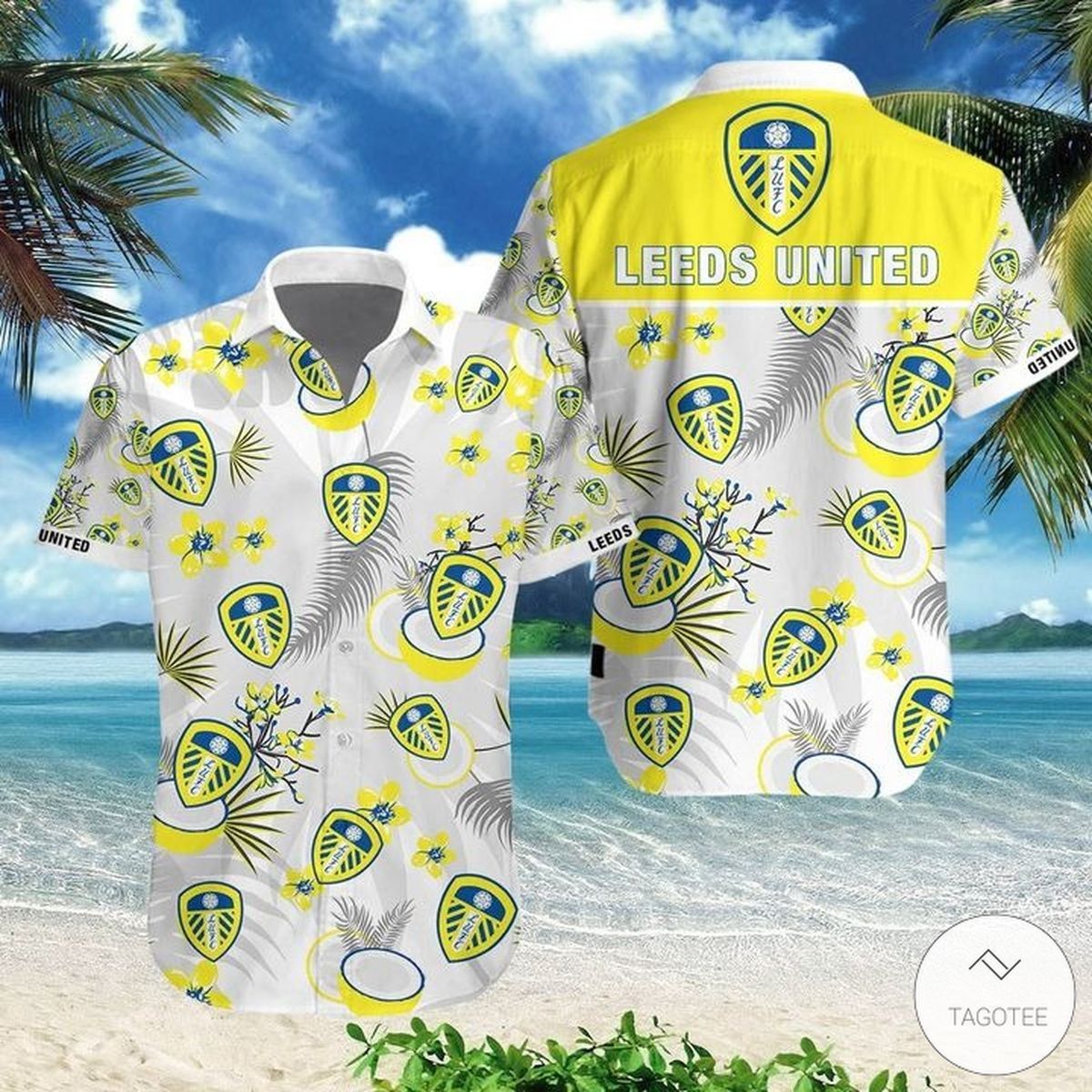 Leeds United Yellow Hawaiian Shirt