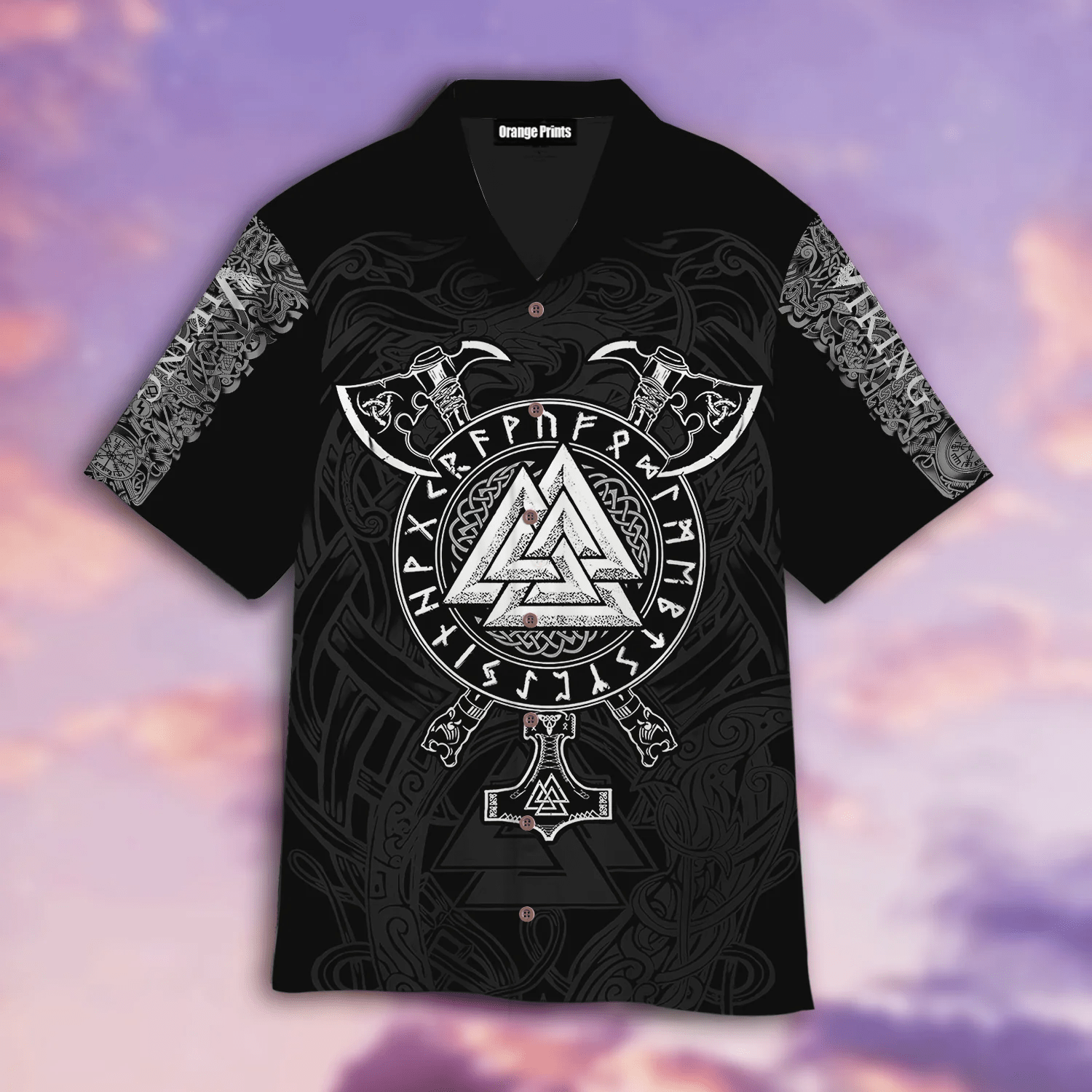 Legacy of Mighty Vikings Showcased on Hawaiian Shirt