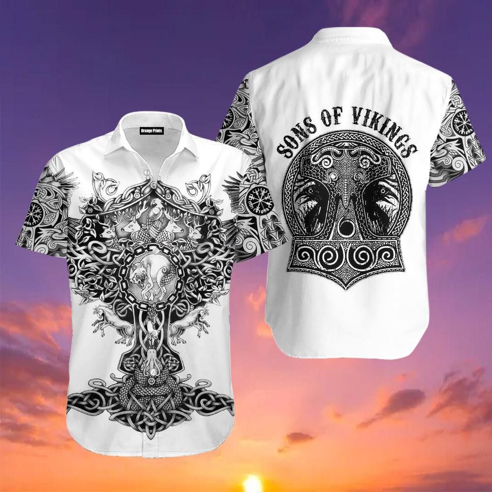 Legacy of Viking Sons Displayed on Hawaiian Shirt