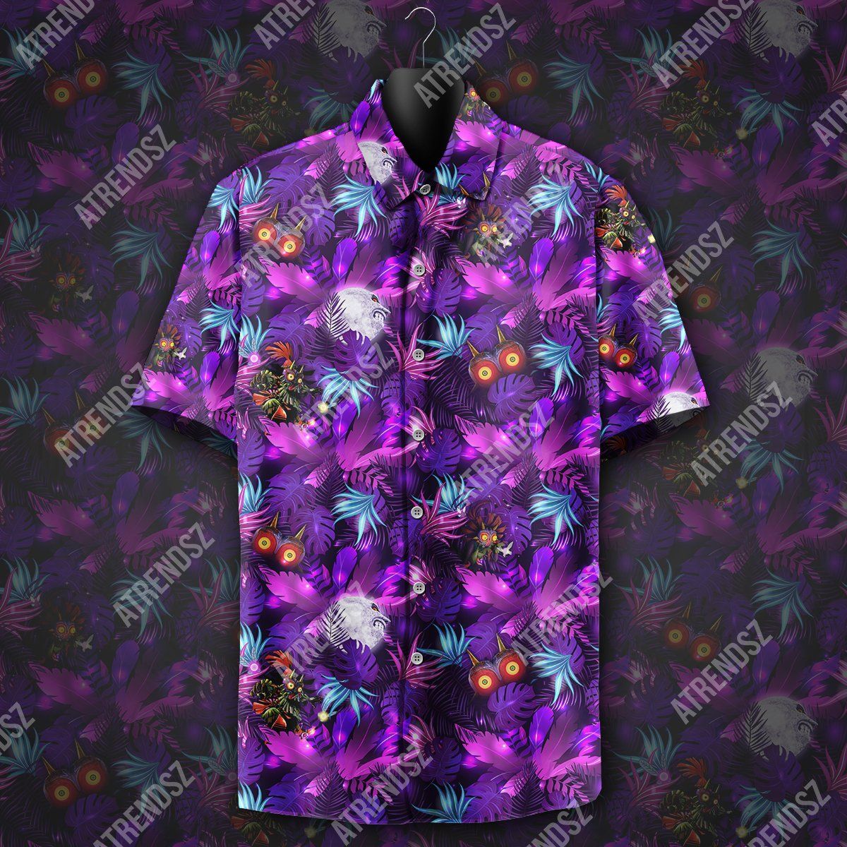 Legend Of Zelda Hawaiian Shirt Skull Kid Majora’s Mask Hawaii Shirt Legend Of Zelda Aloha Shirt