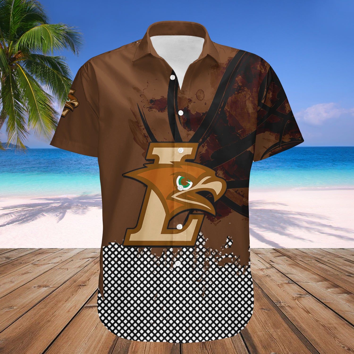 Lehigh Mountain Hawks Hawaii Shirt Basketball Net Grunge Pattern – NCAA