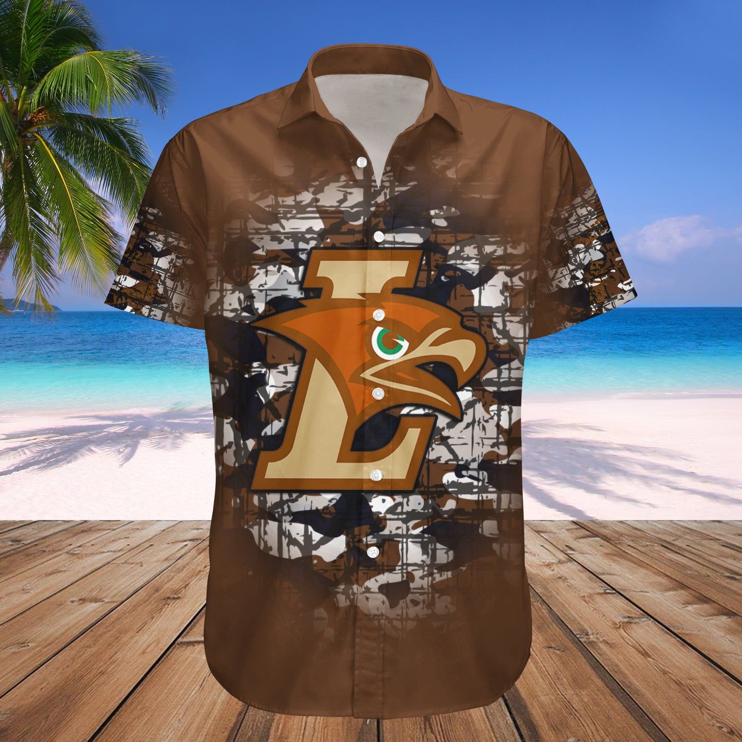 Lehigh Mountain Hawks Hawaii Shirt Camouflage Vintage – NCAA