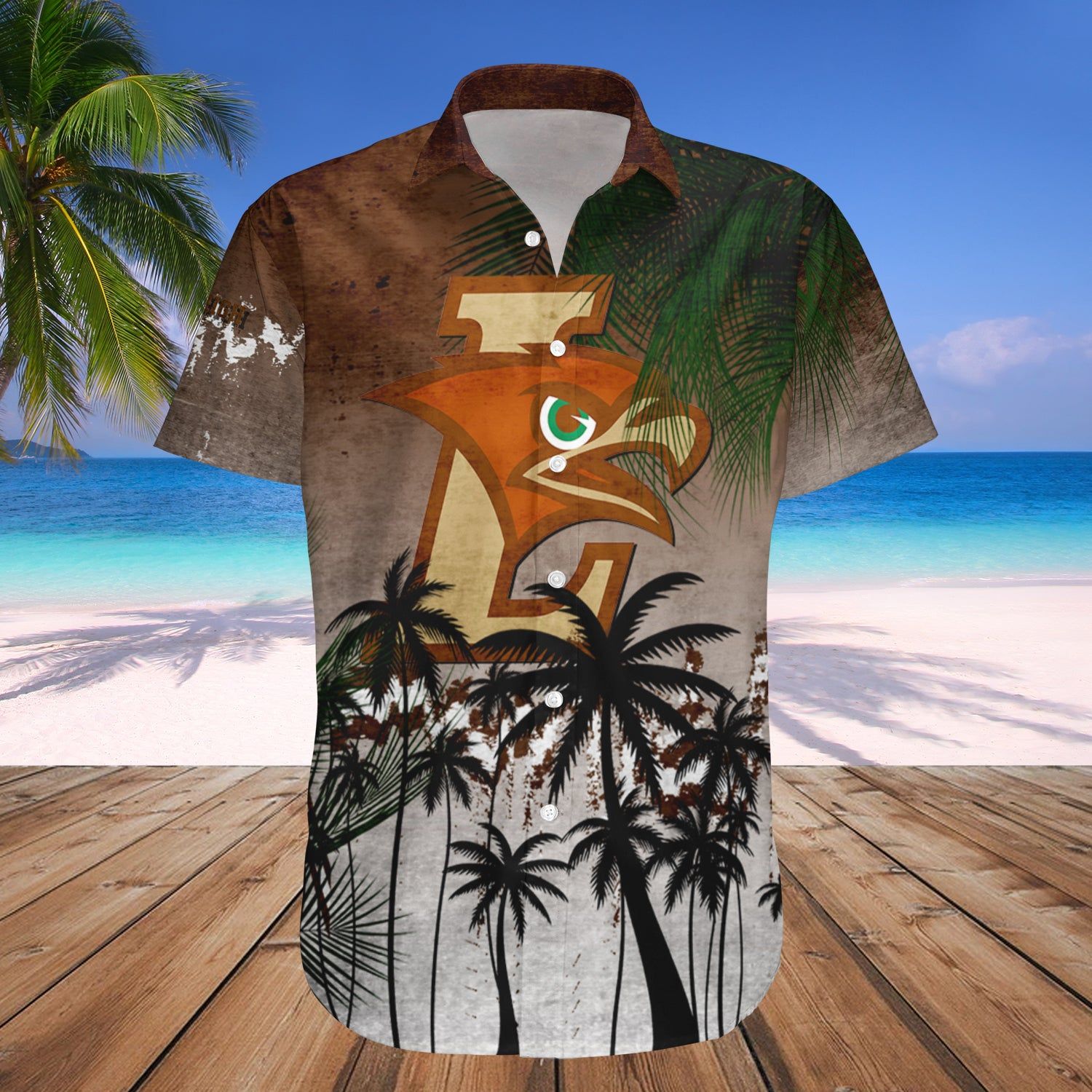 Lehigh Mountain Hawks Hawaii Shirt Coconut Tree Tropical Grunge – NCAA