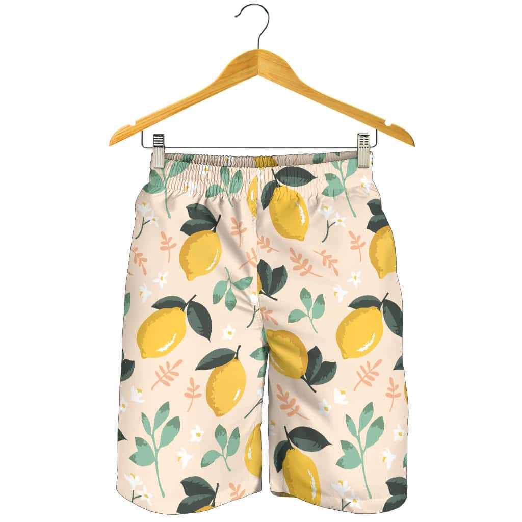 Lemon Flower Leave Pattern For Men Women Kid Shorts