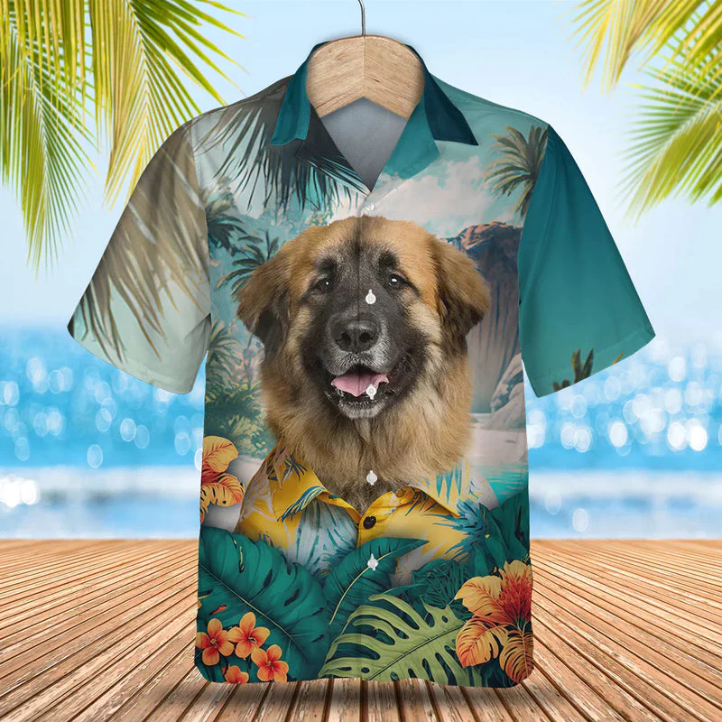 Leonberger Tropical Trendy Hawaiian Shirt, Dog Lover Trendy Hawaiian Shirt, Summer Gift For Men And Women