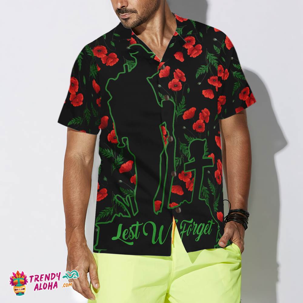 Lest We Forget Hawaiian Shirt, Meaningful Gift For Veterans Day Lest We Forget Hawaiian Shirt, Meaningful Gift For Veterans Day
