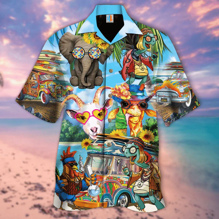 Lets Dance In The Sun Hippie Life Hawaiian Shirt