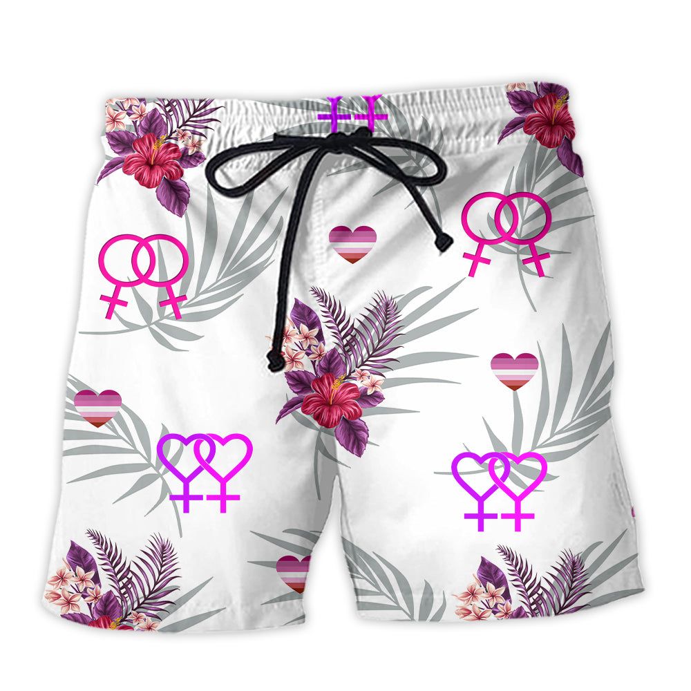Lgbt Bisexual Tropical Leaf Trendy Aloha Hawaiian Beach Shorts Lgbt Bisexual Tropical Leaf Trendy Aloha Hawaiian Beach Shorts