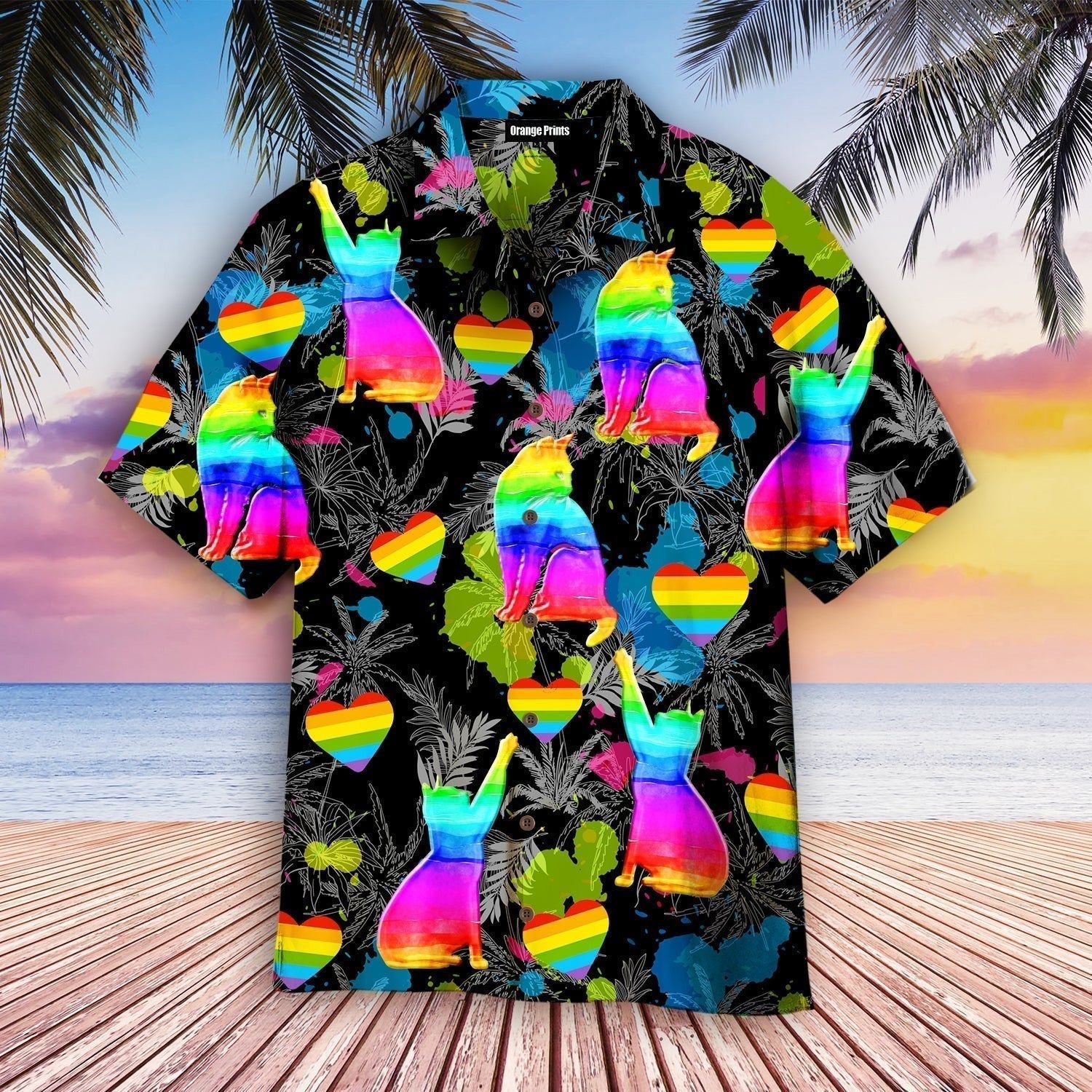Lgbt Cat Pride Month Aloha Hawaiian Shirts For Men & For Women |