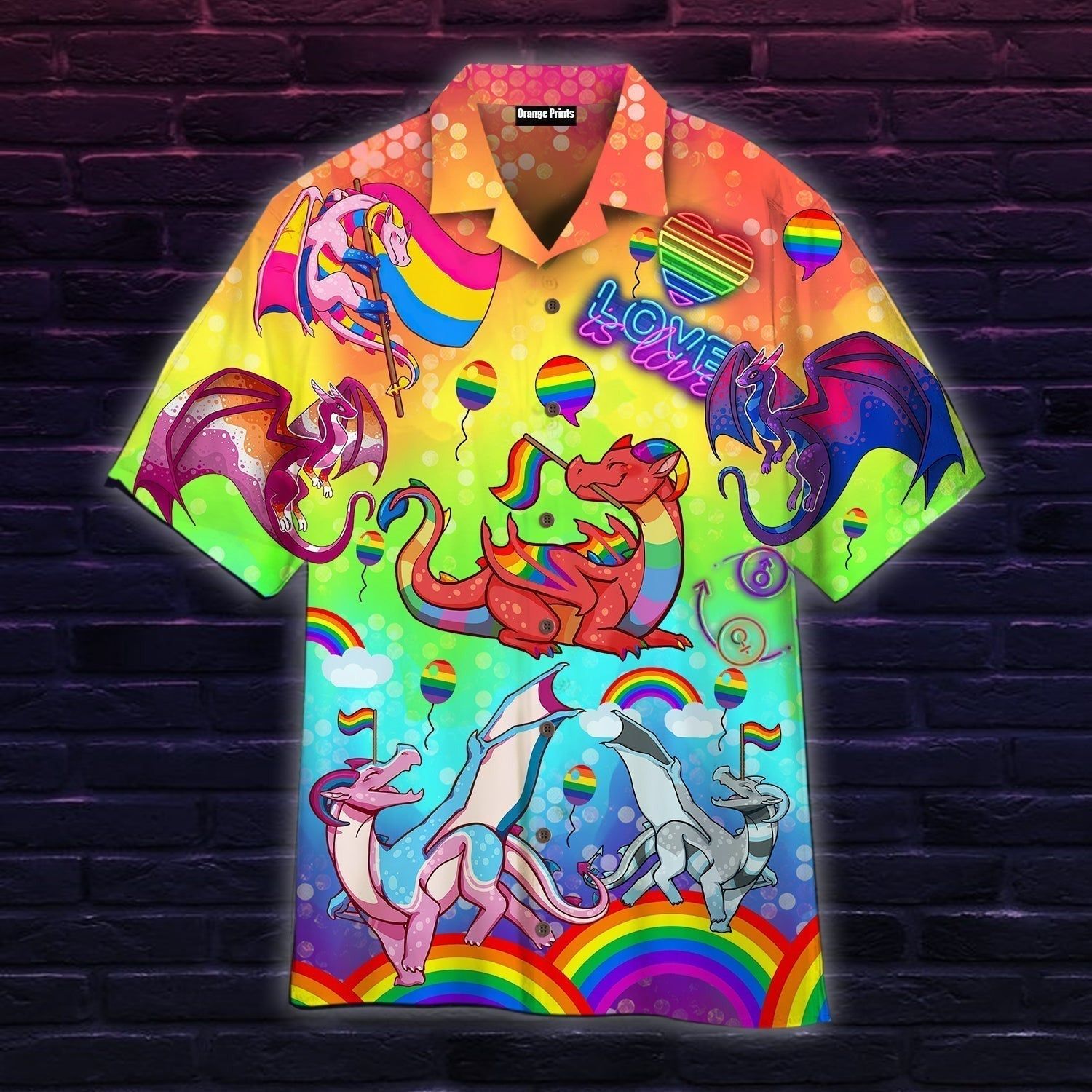 Lgbt Dragon Pride Month Aloha Hawaiian Shirts For Men & For Women |