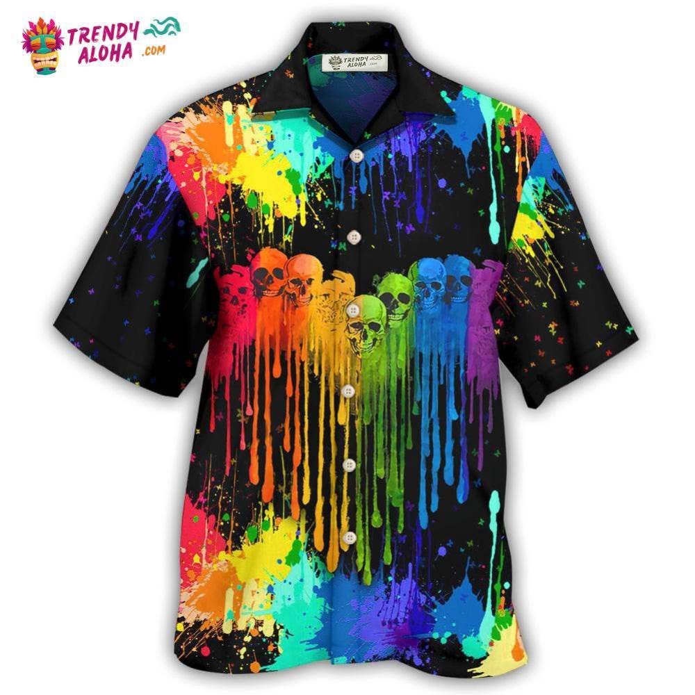 Lgbt Heart Skull Style Hawaiian Shirt – Trendy Aloha Lgbt Heart Skull Style Hawaiian Shirt – Trendy Aloha