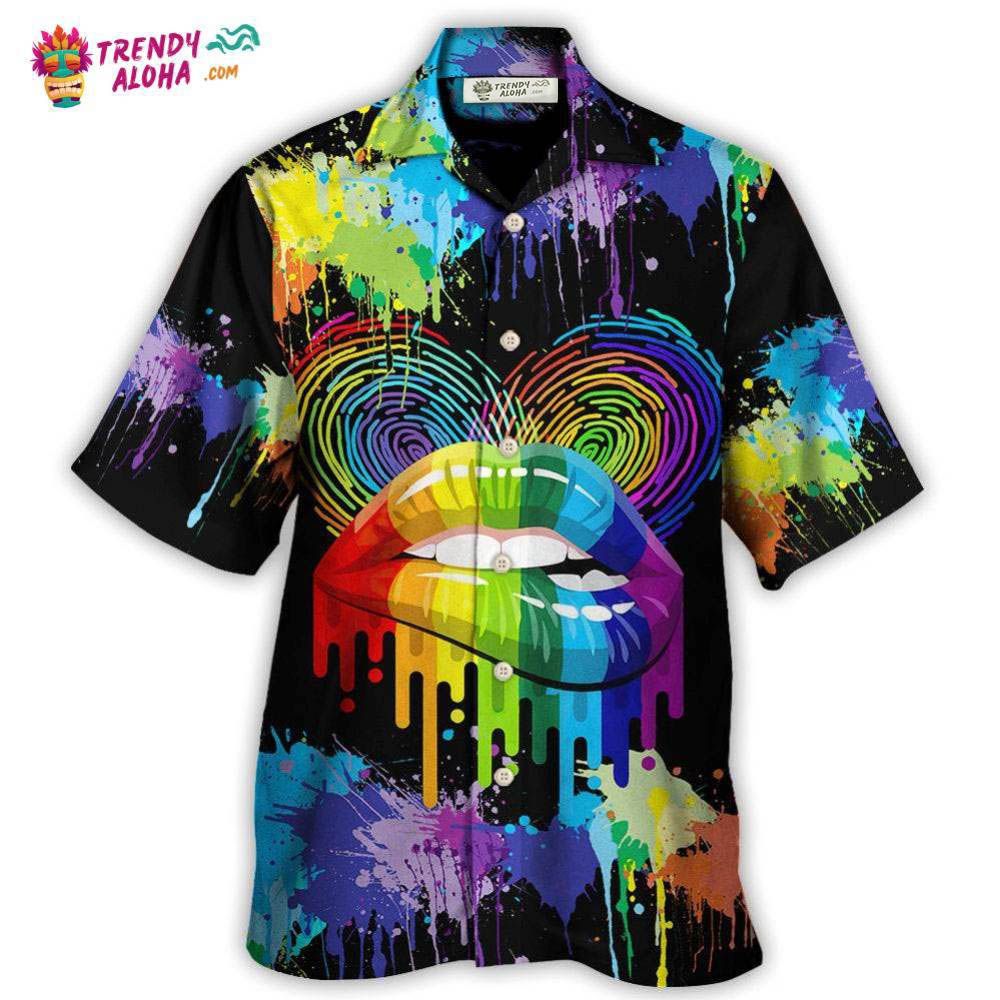 Lgbt Lips The Color Of Happiness Hawaiian Shirt – Trendy Aloha Lgbt Lips The Color Of Happiness Hawaiian Shirt – Trendy Aloha