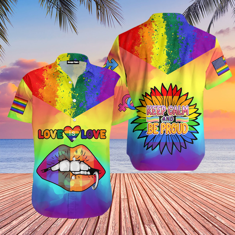 Lgbt Love Is Love Aloha Hawaiian Shirts For Men & For Women |