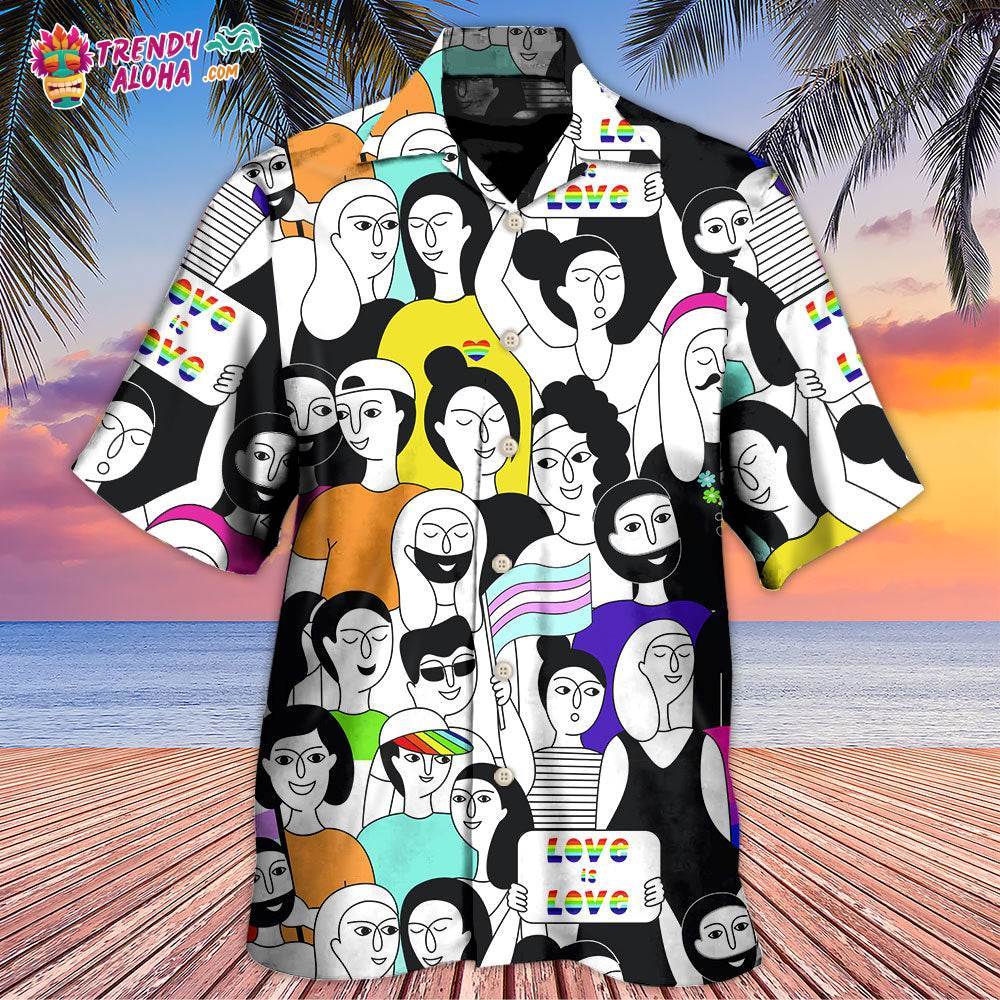 Lgbt Love Who You Want Hawaiian Shirt – Trendy Aloha