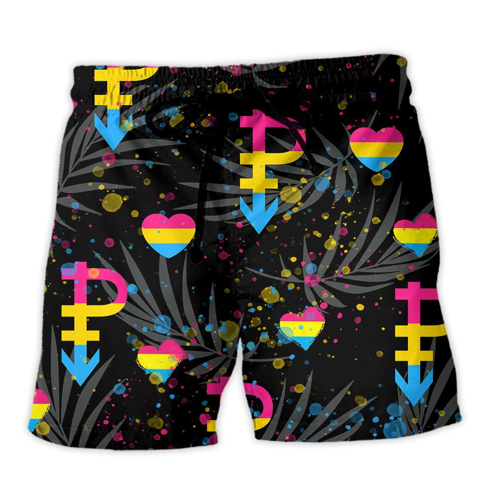Lgbt Pansexual Tropical Leaf Trendy Aloha Hawaiian Beach Shorts Lgbt Pansexual Tropical Leaf Trendy Aloha Hawaiian Beach Shorts