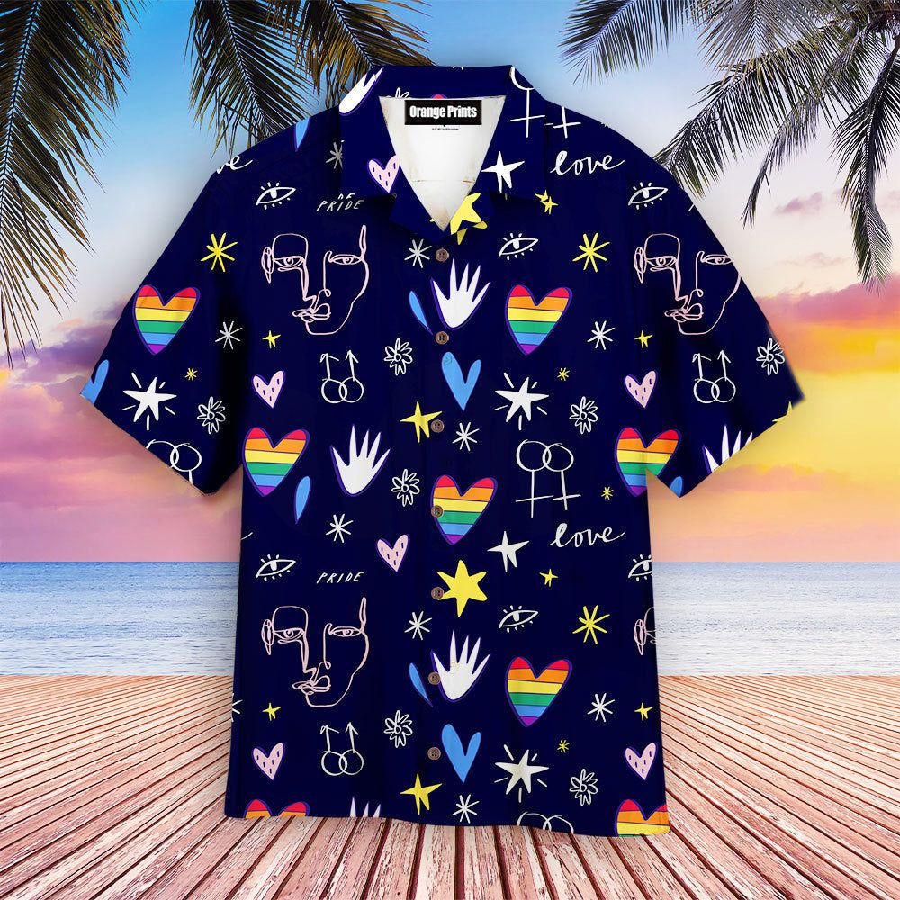 Lgbt Pride Aloha Hawaiian Shirts For Men & For Women |