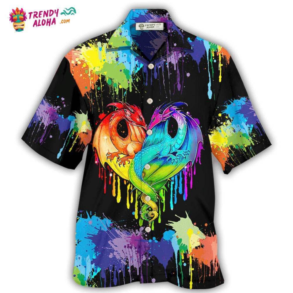 Lgbt Pride Dragon Colorful Hawaiian Shirt – Trendy Aloha
