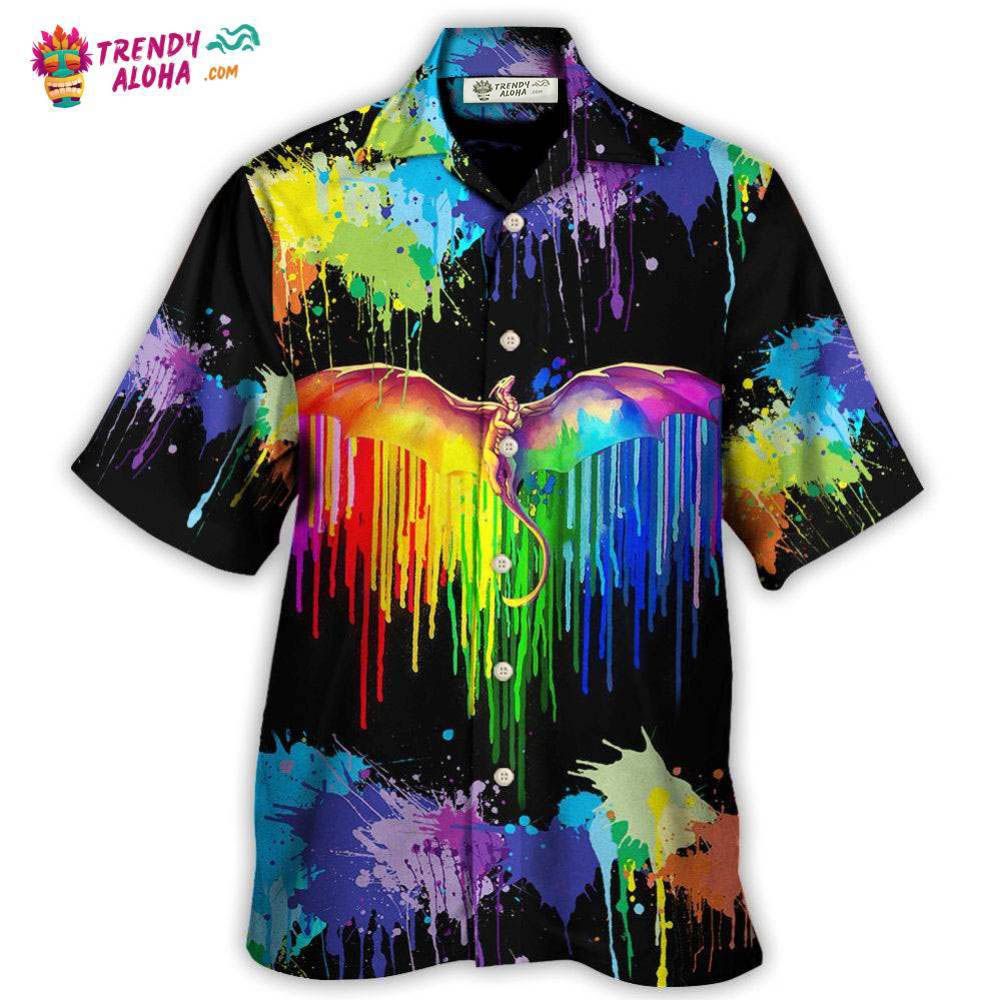 Lgbt Pride Dragon The Color Of Happiness Hawaiian Shirt – Trendy Aloha