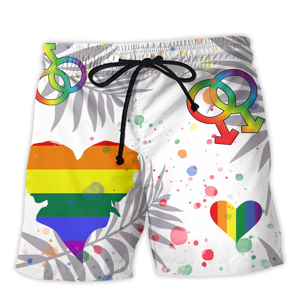 Lgbt Proud To Be Gay Trendy Aloha Hawaiian Beach Shorts