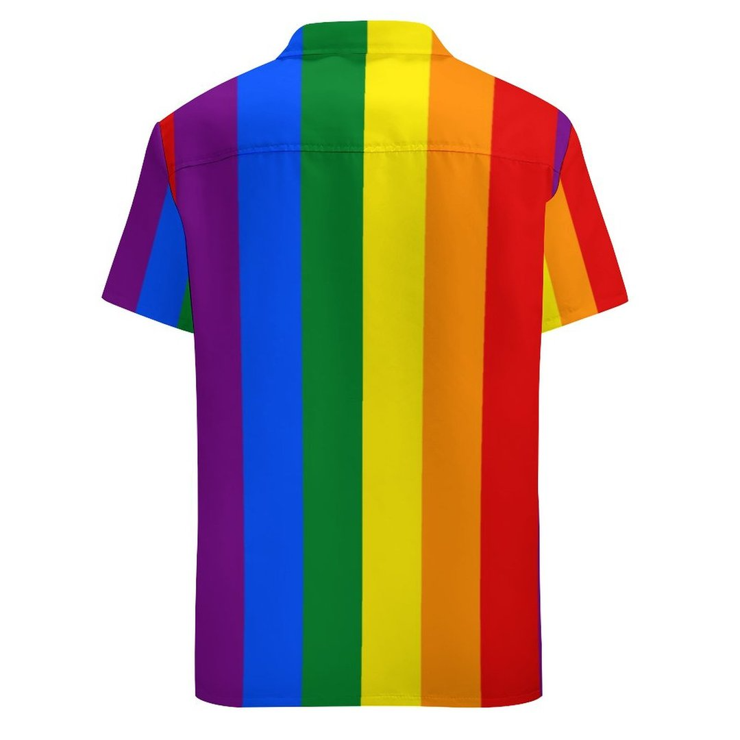 Lgbt Rainbow Gay Pride Flag Hawaiian Vintage Shirt Mens