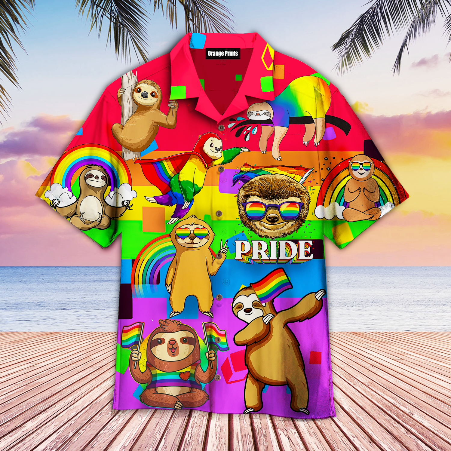 Lgbt Sloth Pride Month Aloha Hawaiian Shirts For Men & For Women |