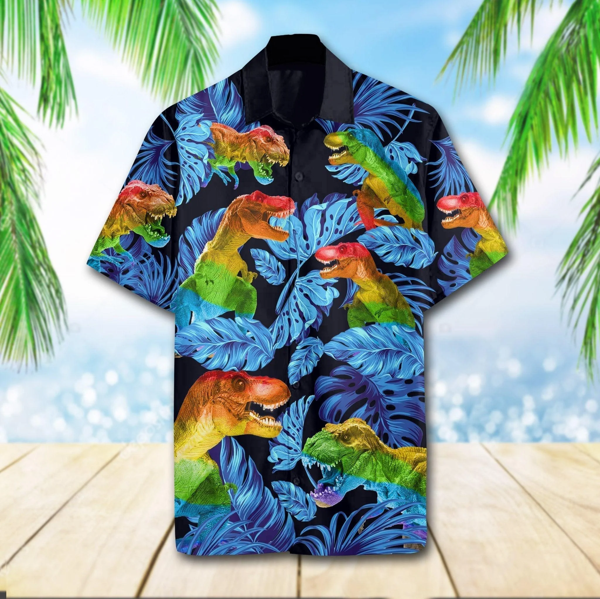 Lgbt T Rex Trendy Hawaiian Shirt