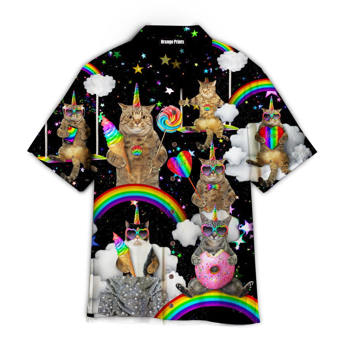Lgbt With Unicorn Cat Aloha Hawaiian Shirts For Men & For Women |