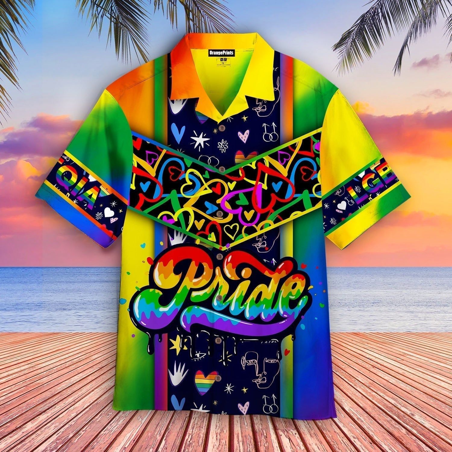 Lgbtq Pride Aloha Hawaiian Shirts For Men & For Women |