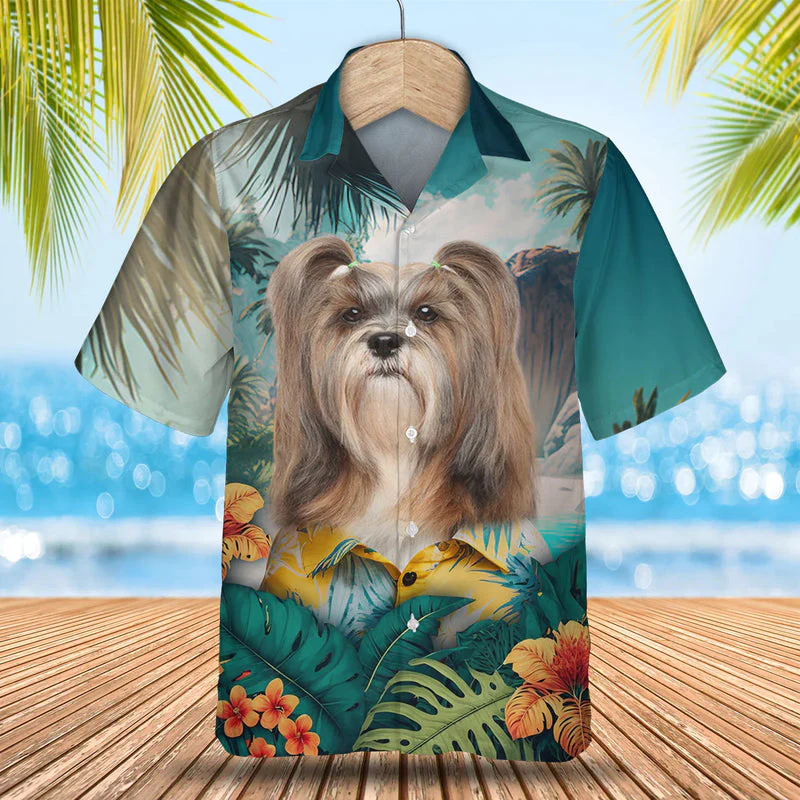 Lhasa Apso Tropical Trendy Hawaiian Shirt, Dog Lover Trendy Hawaiian Shirt, Summer Gift For Men And Women
