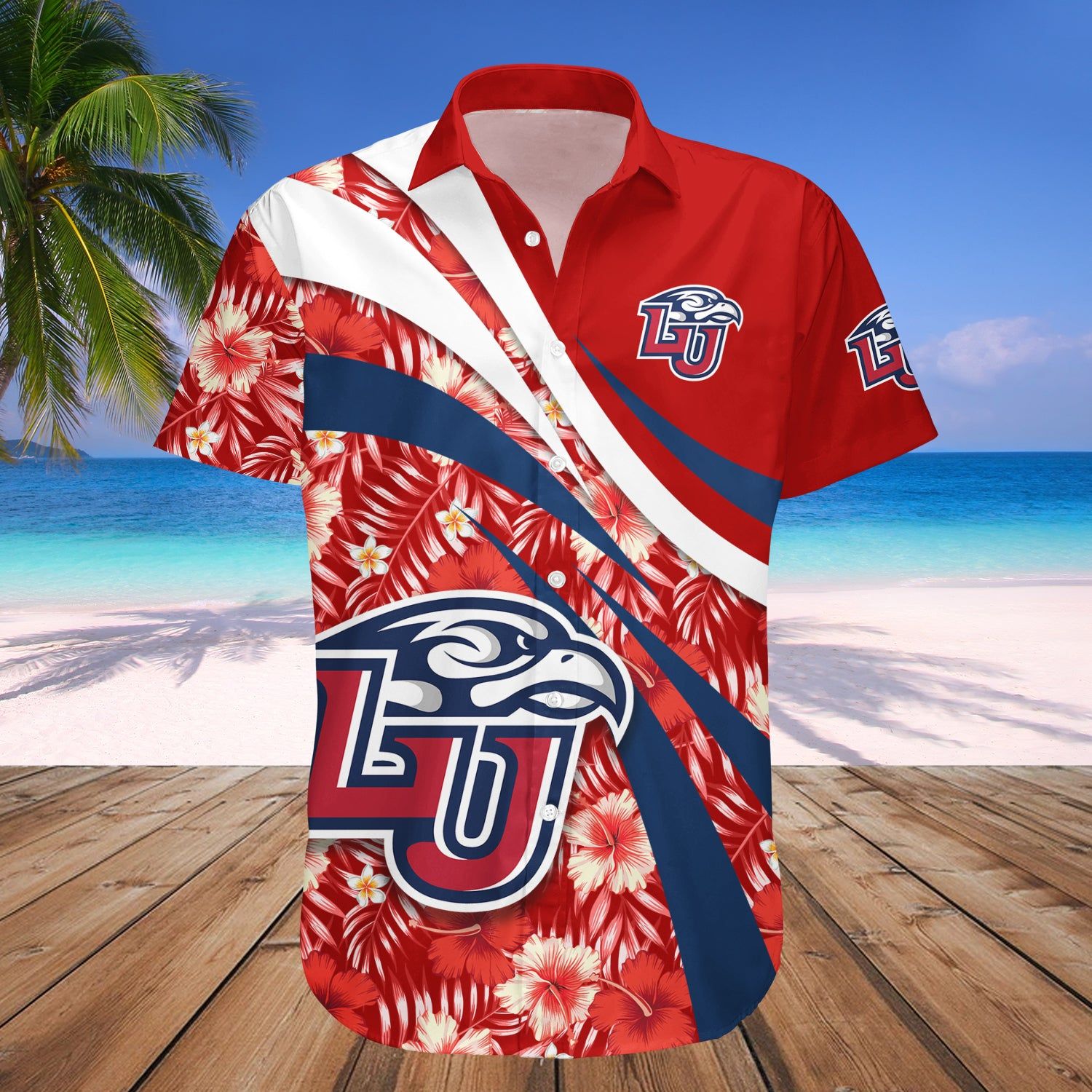 Liberty Flames Hawaii Shirt Hibiscus Sport Style – NCAA