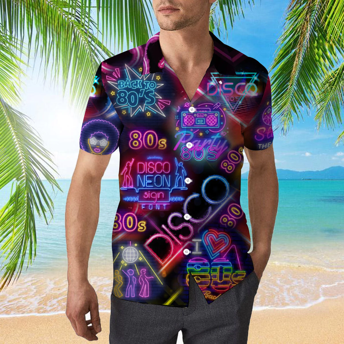 Life Is Better With Disco Neon Music Party Hawaiian Shirt