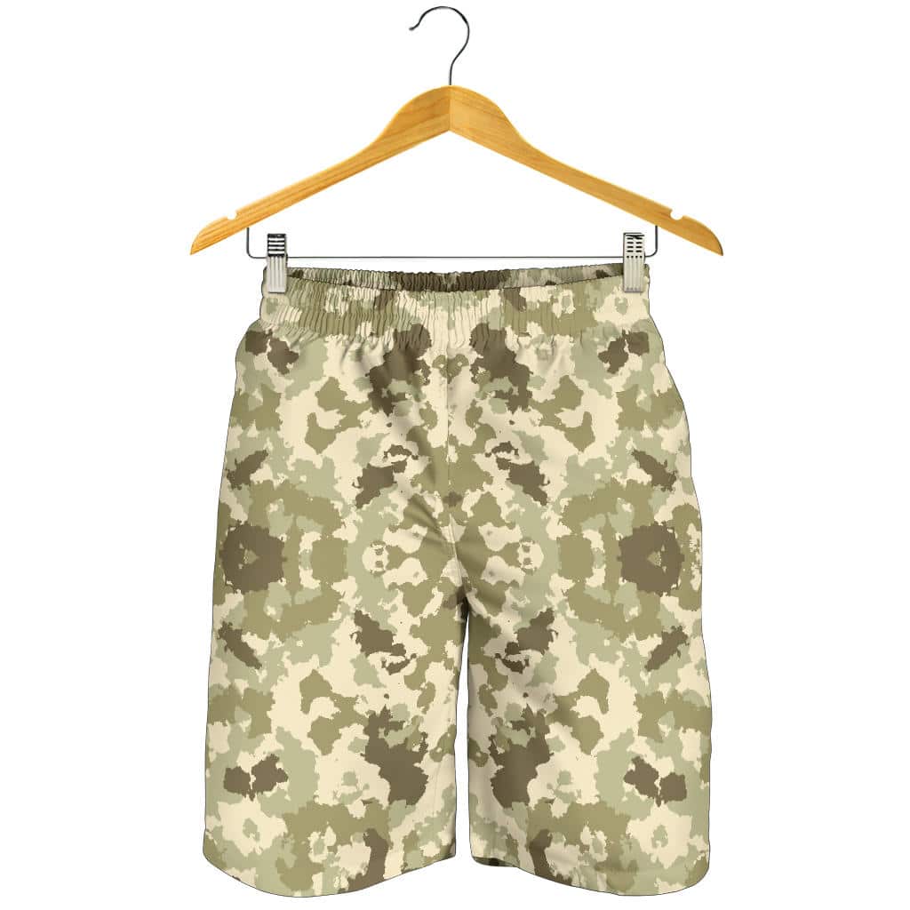 Light Green Camo Camouflage Pattern For Men Women Kid Shorts