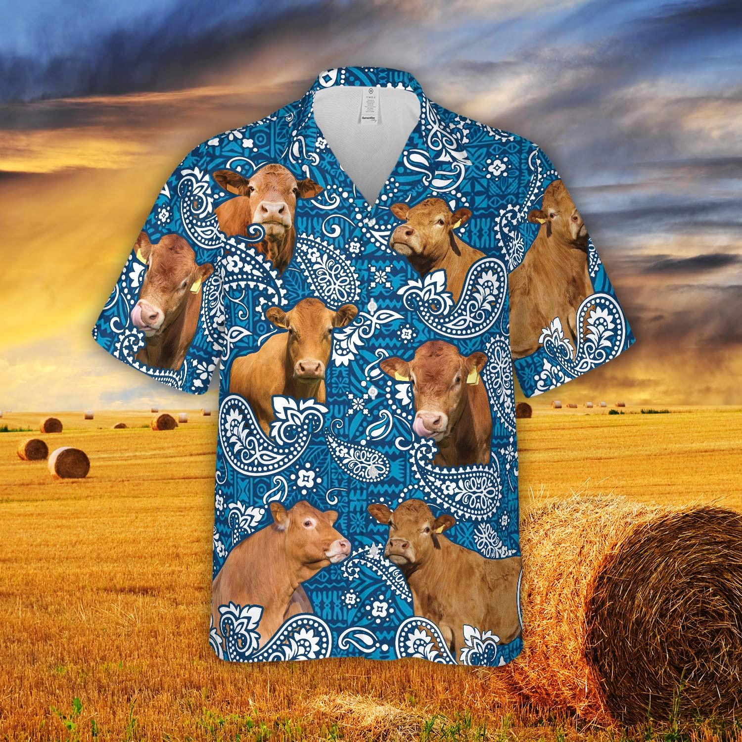 Limousin Paisley 3D Hawaiian Shirt Embrace Timeless Elegance Comfort