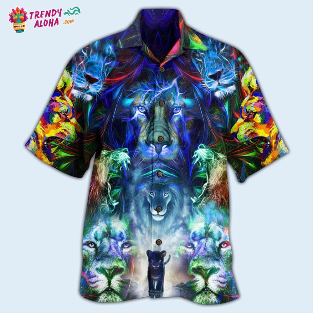 Lion Be Coming King With Colorful Pattern Hawaiian Shirt – Trendy Aloha