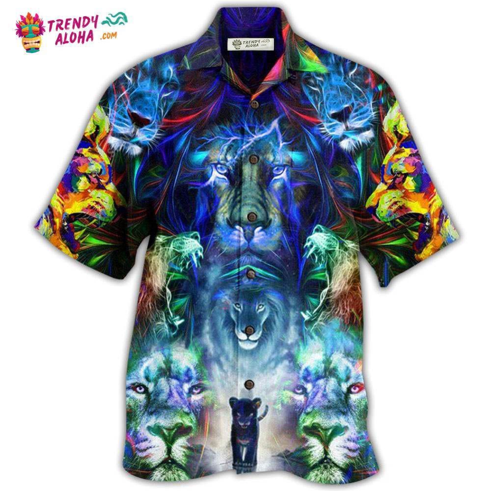 Lion Be Coming King With Colorful Pattern Hawaiian Shirt – Trendy Aloha Lion Be Coming King With Colorful Pattern Hawaiian Shirt – Trendy Aloha