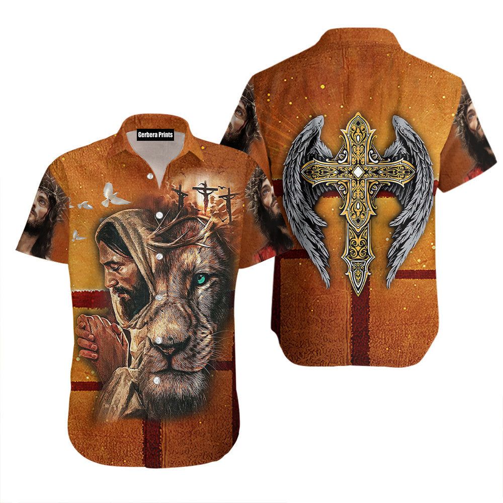 Lion Cross Jesus Aloha Hawaiian Shirts | For Men & For Women | Lion Cross Jesus Aloha Hawaiian Shirts | For Men & For Women |