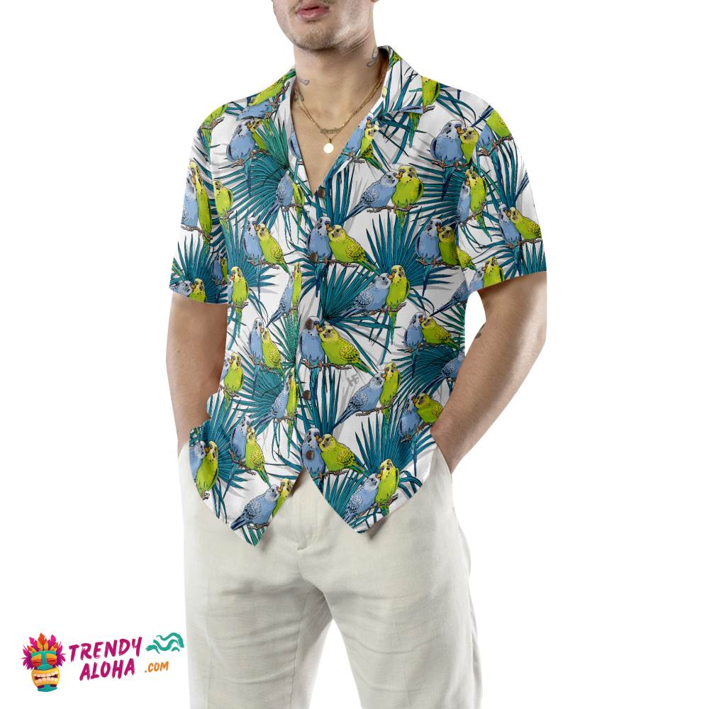 Little Green Parrot Shirt For Men Hawaiian Shirt