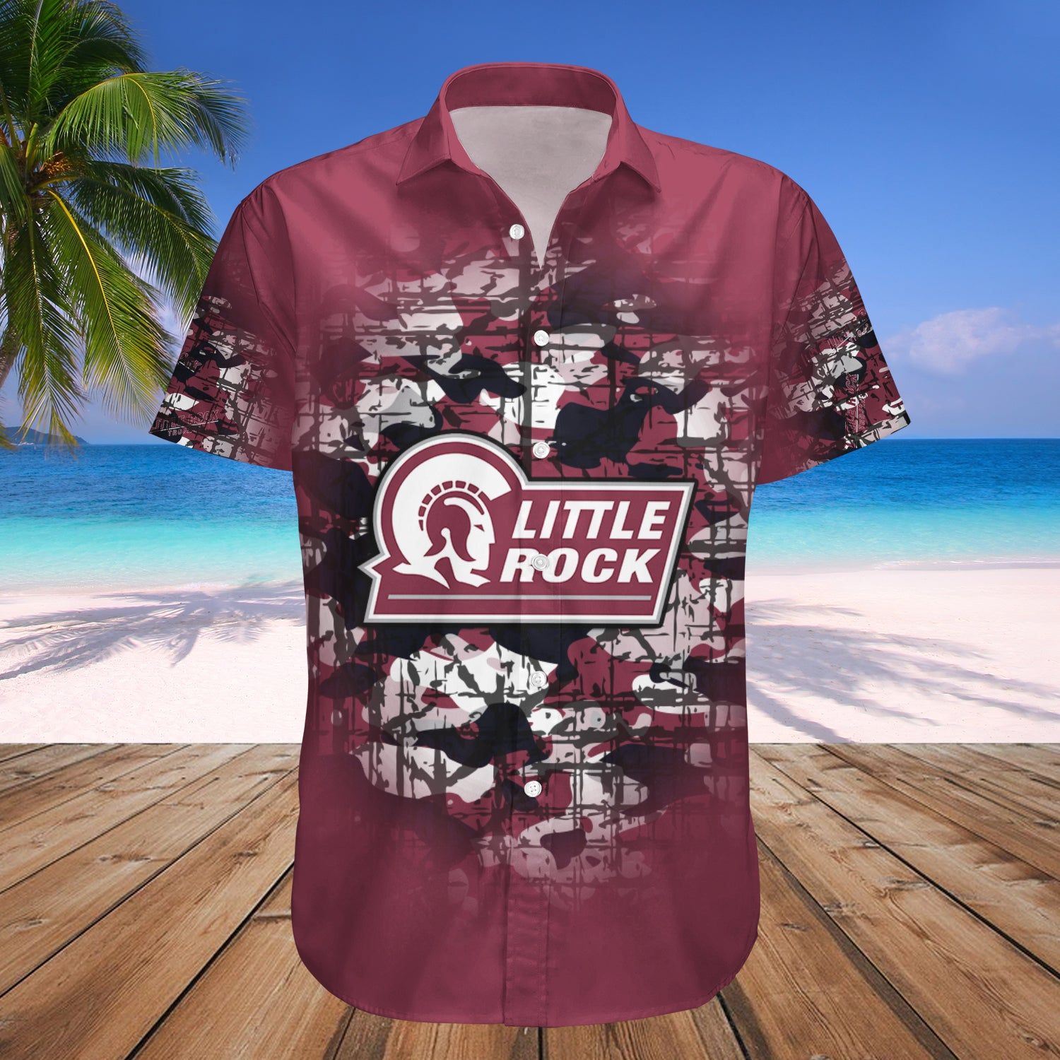 Little Rock Trojans Hawaii Shirt Camouflage Vintage – NCAA