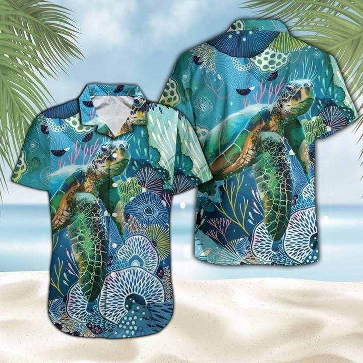 Little Turtle In The Big Ocean Hawaiian Shirt