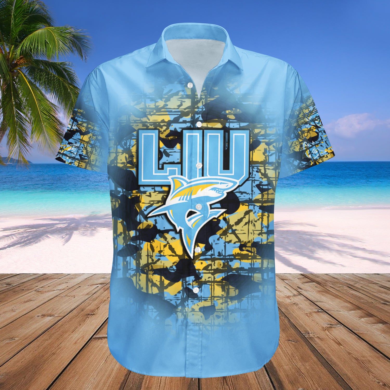 Liu Sharks Hawaii Shirt Camouflage Vintage – NCAA