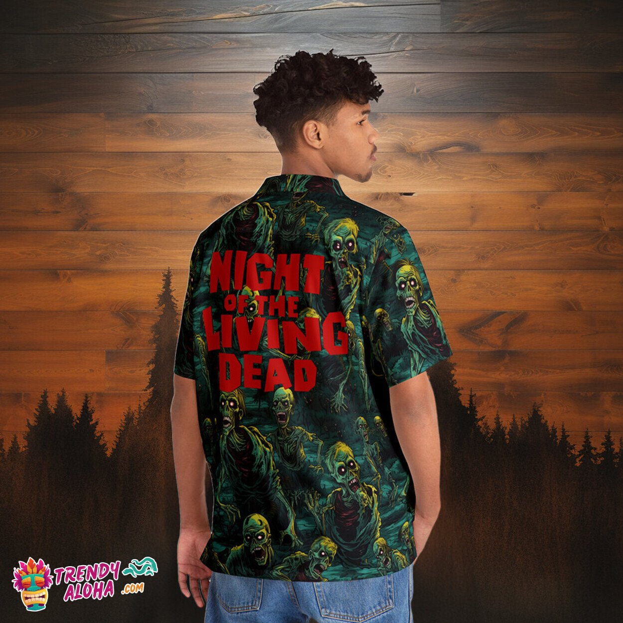 Living Dead Night Zombie Horror Men’s Scary Movie Tee Shirt