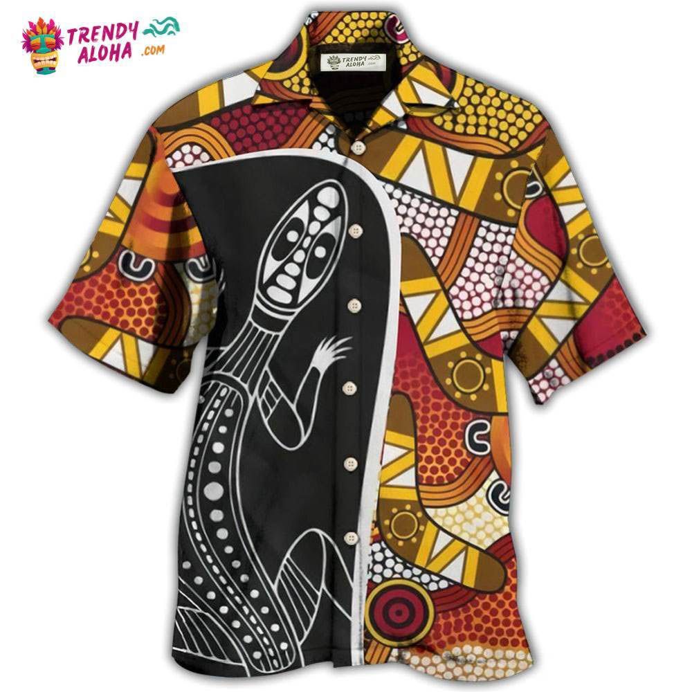 Lizard Boomerang Style Hawaiian Shirt – Trendy Aloha Lizard Boomerang Style Hawaiian Shirt – Trendy Aloha