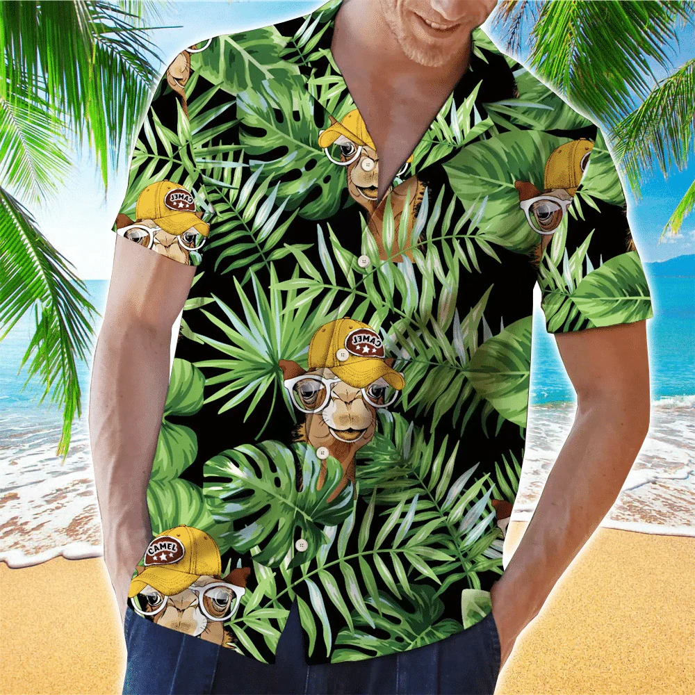Llama Tropical Blue Amazing Design Unisex Trendy Hawaiian Shirt