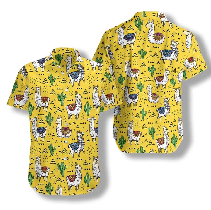 Llamas Cactuses Trendy Hawaiian Shirt For Men And Women Llamas Cactuses Trendy Hawaiian Shirt For Men And Women