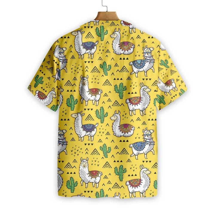 Llamas Cactuses Trendy Hawaiian Shirt For Men And Women